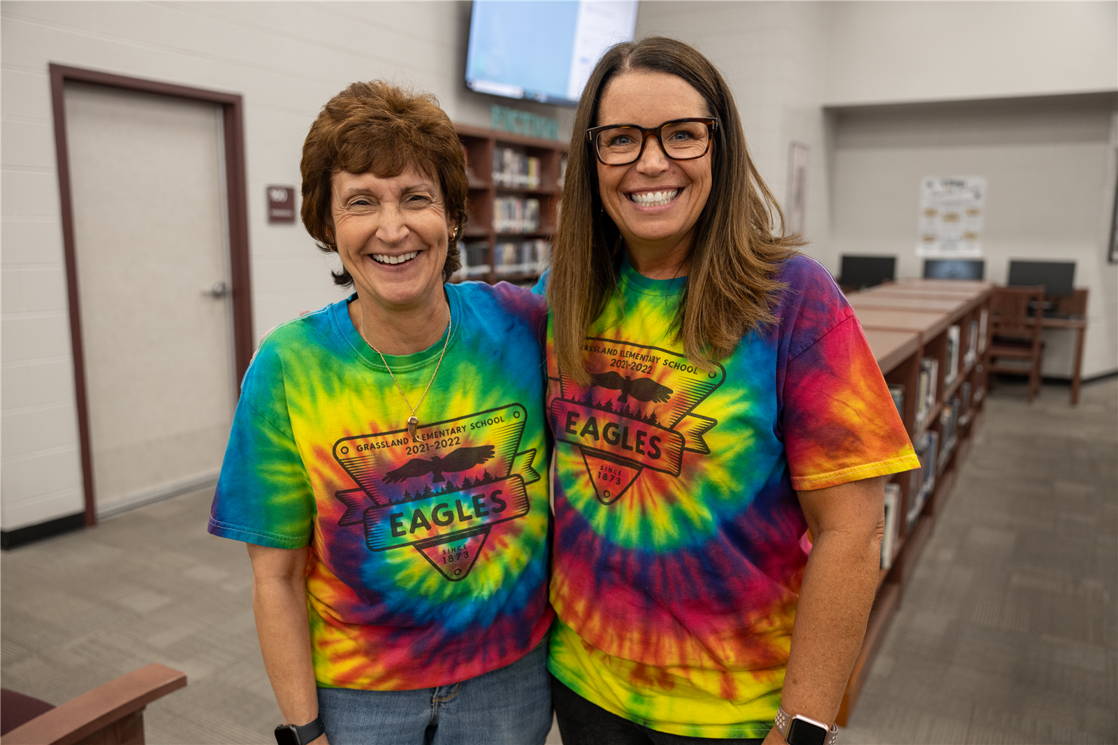 Principal and Assistant Principal smiling